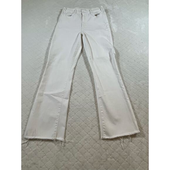 Mother The Hustler Ankle Fray Jeans - White - Size 29 - excellent condition - Picture 1 of 10